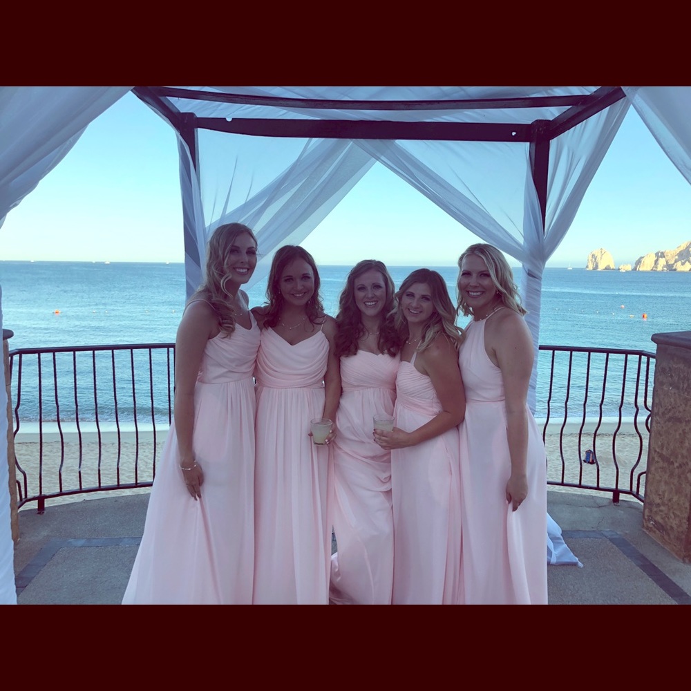 Blush bridesmaid dress